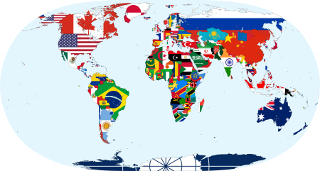 Карта мира с флагами