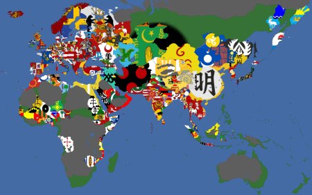 Карта мира с флагами