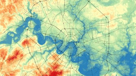 Карта рельефа Москвы