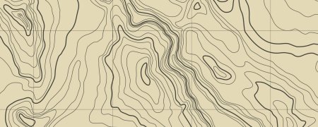 Изолинии рельефа вектор