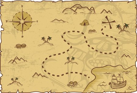 Пиратская карта фон