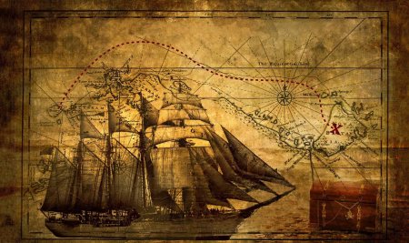 Старинная карта сокровищ