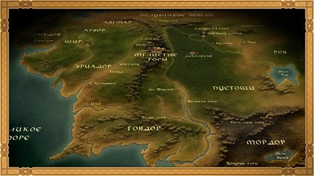 Карта Средиземноморья Властелин колец