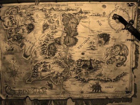 Подробная карта Средиземья Толкиен