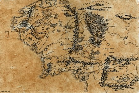 Карта Средиземья Властелин колец