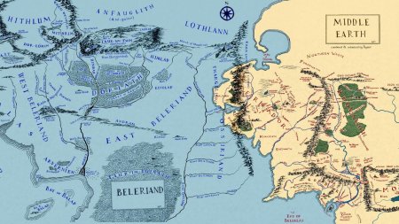 Белерианд и Средиземье карта