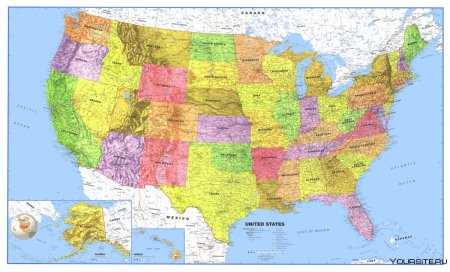 Политическая карта США