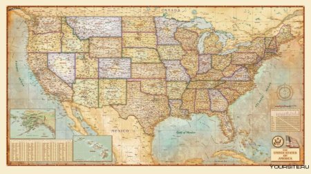 Старая карта США