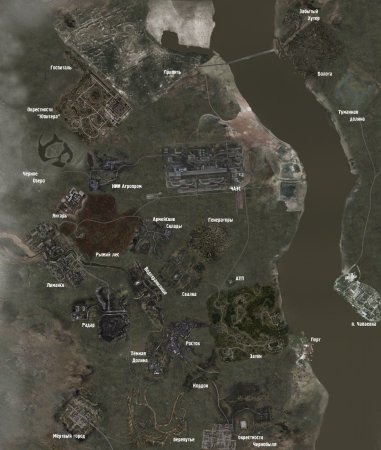 Карта зоны сталкер