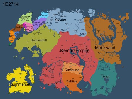 Карта Тамриэля 1 Эра