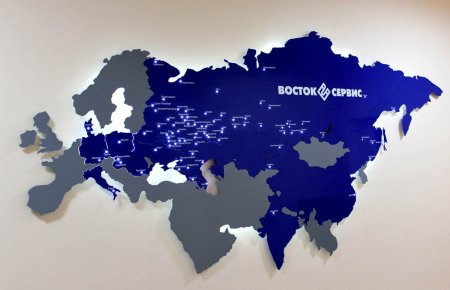 Карта Евразии объемная