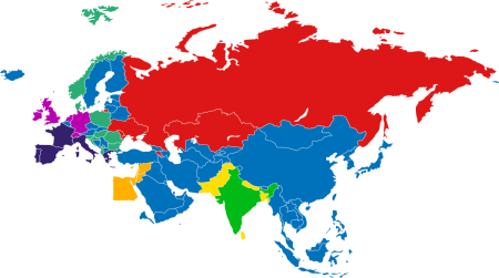 Границы государств Евразии