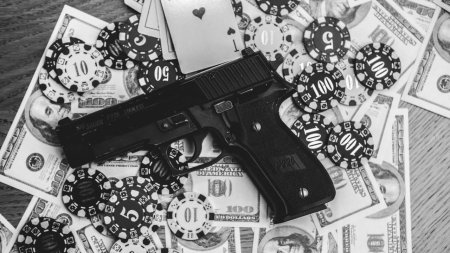 Карты деньги пистолет