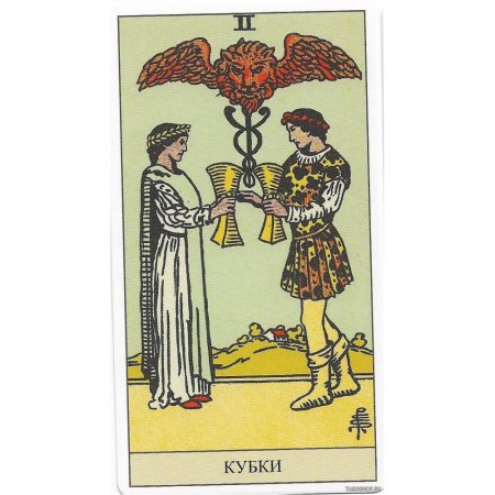 Двойка кубков Райдер Уэйт