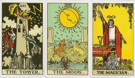 Таро Райдер Уэйт Луна