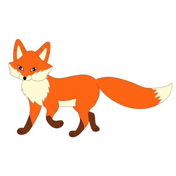 Лисичка без хвоста для детей