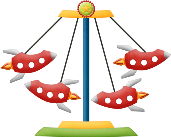 Карусель на белом фоне