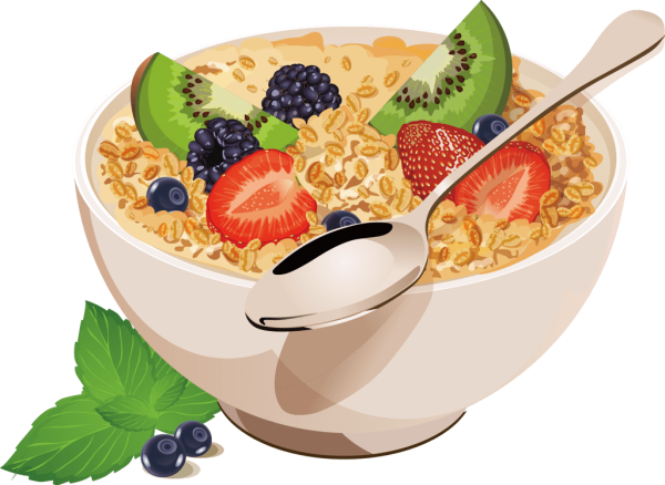 Тарелка с кашей мультяшная