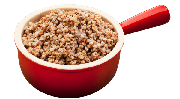 Гречневая крупа в тарелке