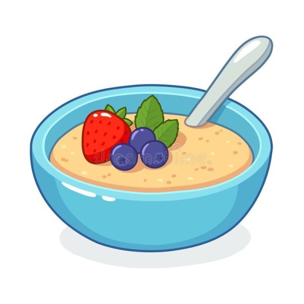 Тарелка с кашей рисунок