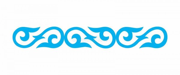 Казахский орнамент на прозрачном фоне