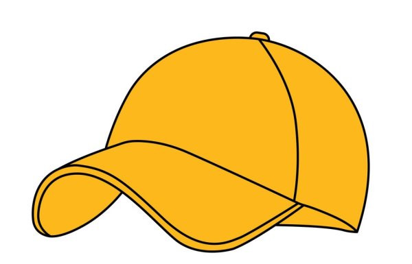 Рисованная кепка жёлтая