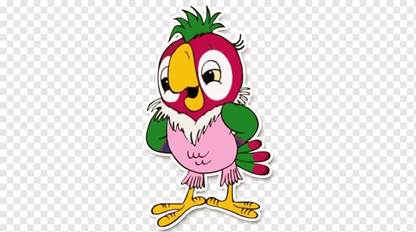 Попугай мультяшный