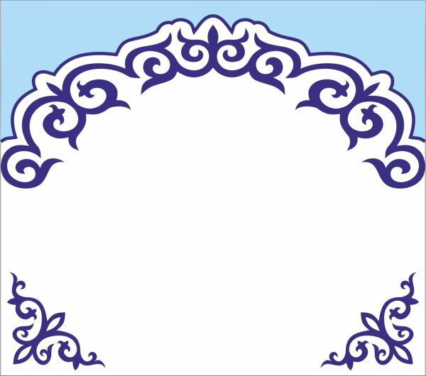 Казахский узор рамка