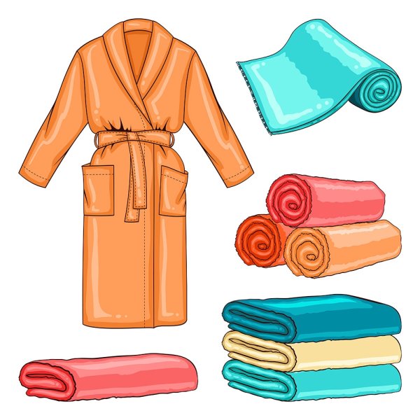 Халат банный на прозрачном фоне