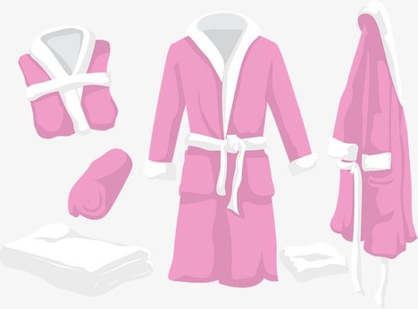 Халат банный на прозрачном фоне