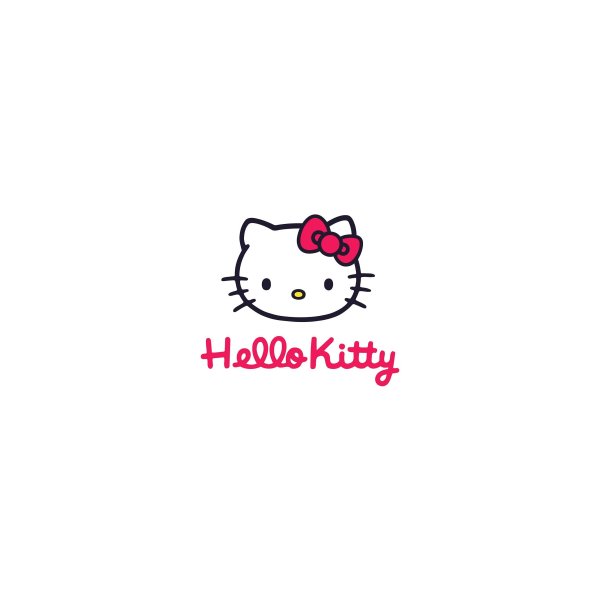 Hello Kitty на белом фоне