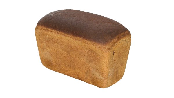 Буханка хлеба на белом фоне