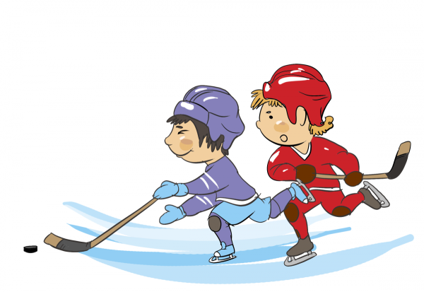 Хоккей дети иллюстрация