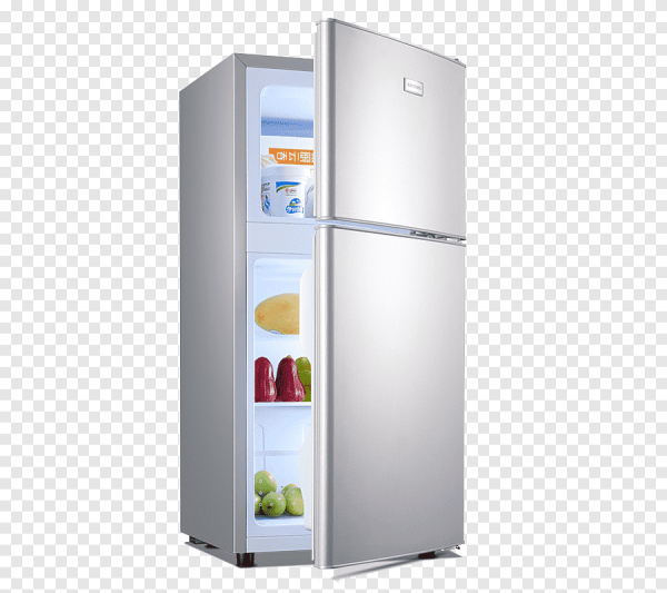 Холодильник на белом фоне