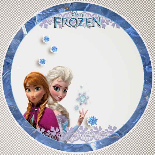 Круглая рамка с Эльзой