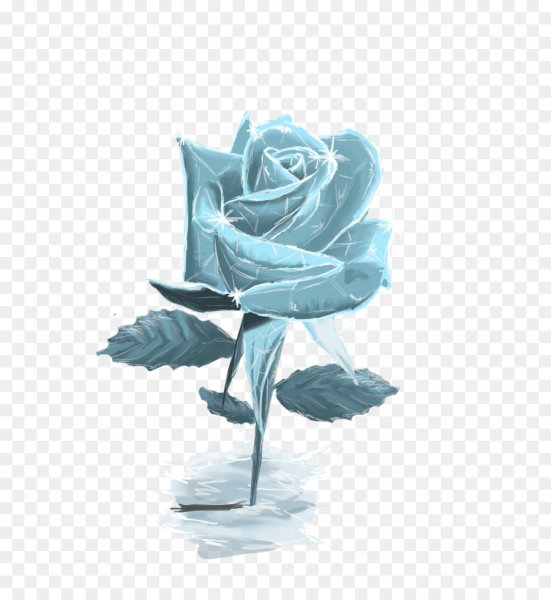 Ледяные цветы на прозрачном фоне