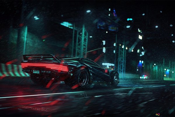 Neon Cyberpunk 2077 машина