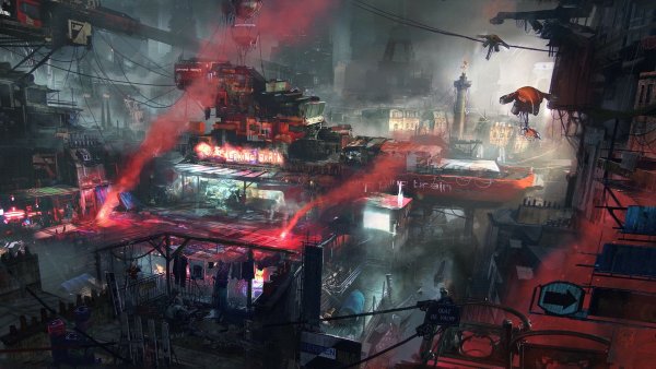 Cyberpunk 2077 антиутопия арт