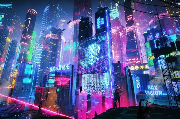 Cyberpunk 2077 небоскребы