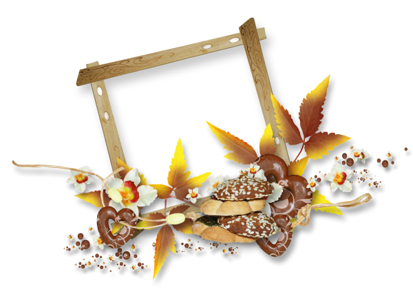 Осенние кластеры на прозрачном фоне