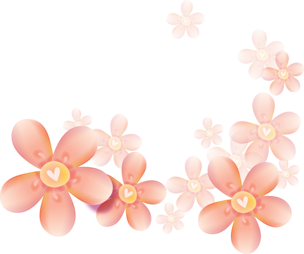 Цветочки на прозрачном фоне для фотошопа