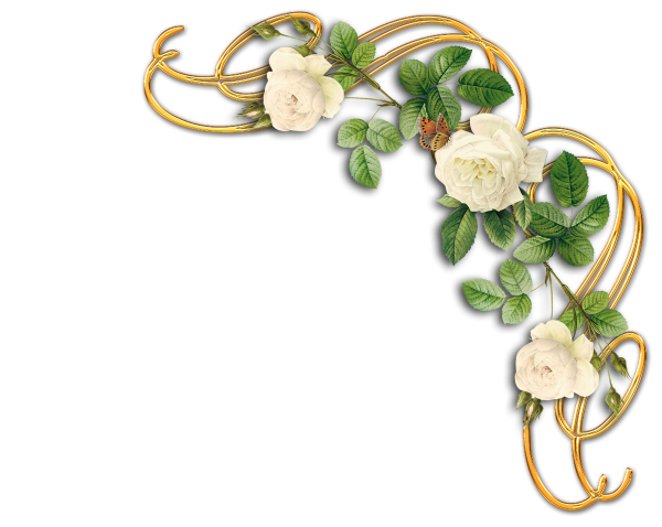 Цветочные элементы для рамок