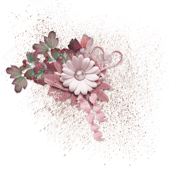 Нежные цветочки на прозрачном фоне