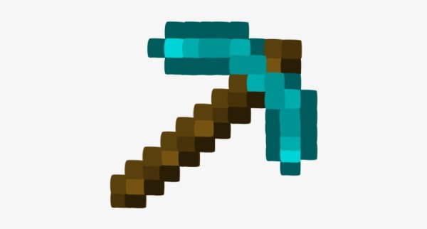 Алмазная кирка майнкрафт без фона