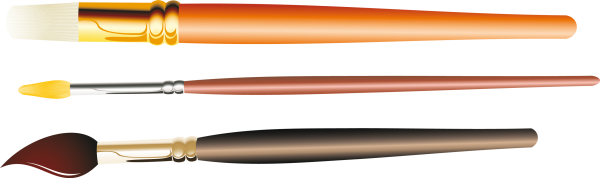 Кисть на прозрачном фоне