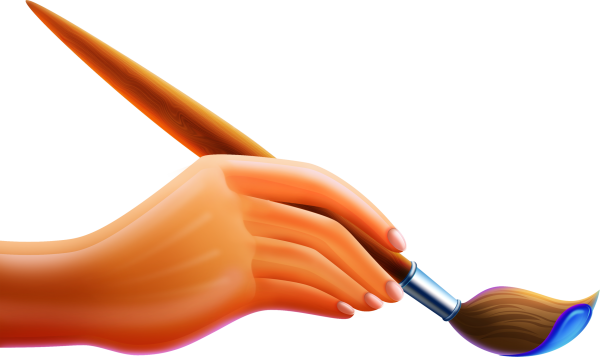 Рука с кисточкой