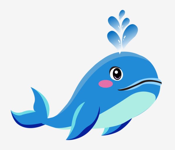 Рисунок мультяшного кита