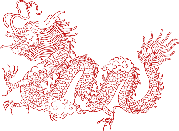 Китайский орнамент дракон китайский