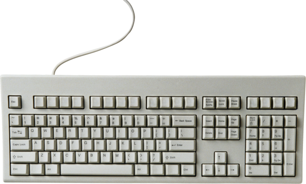 Компьютерная клавиатура белая