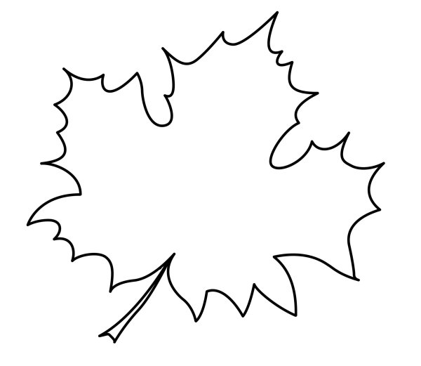 Лист клена шаблон